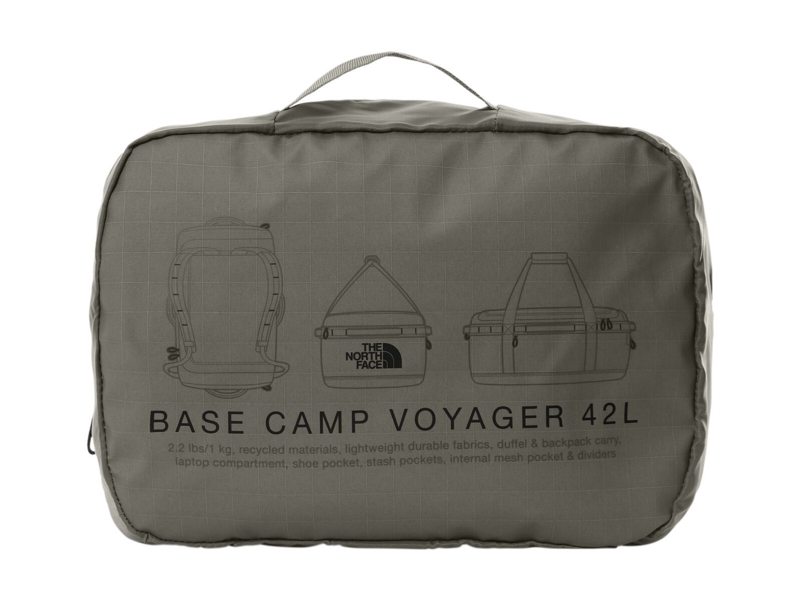The North Face Base Camp Voyager Duffel 42 L, new taupe green-tnf black - Bild 6