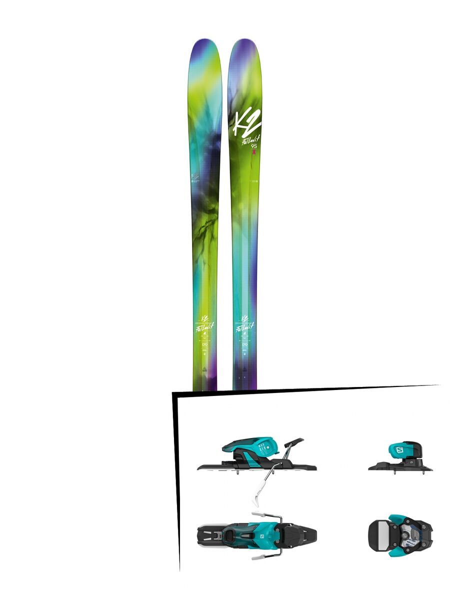 Set: K2 SKI FulLUVit 95Ti 2018 + Salomon Warden 11 turquoise/black - Bild 1