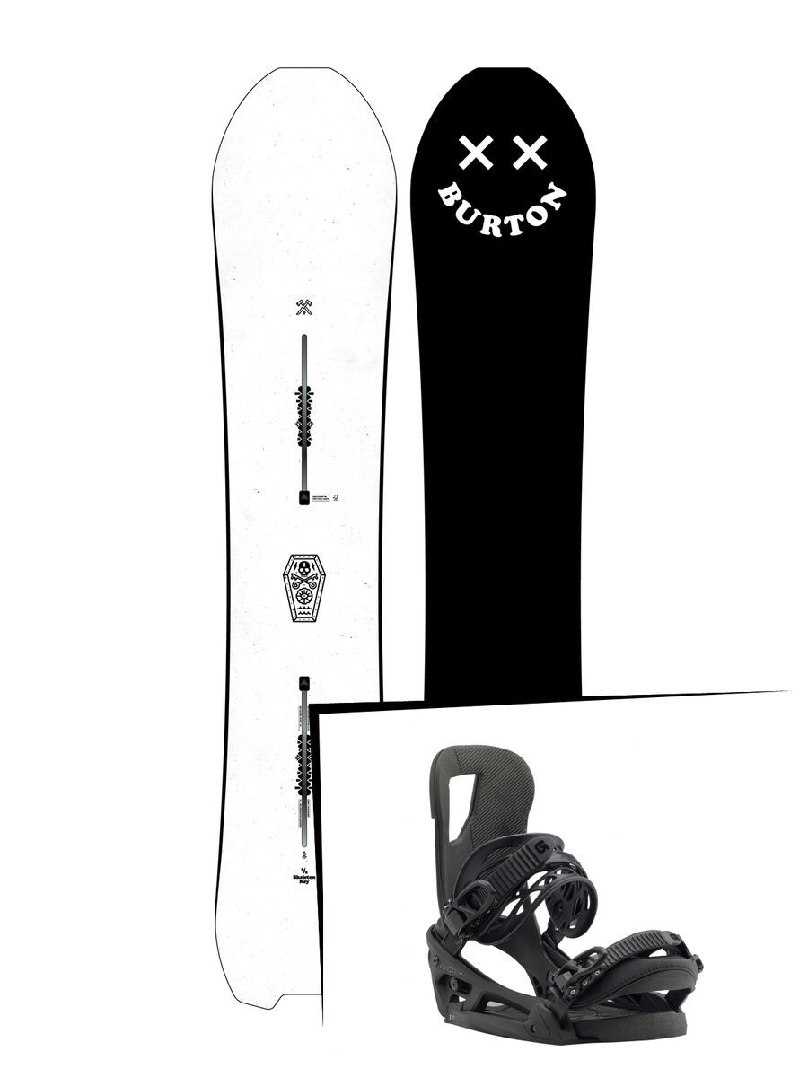Set: Burton Skeleton Key 2019 + Burton Cartel EST black matte - Bild 1