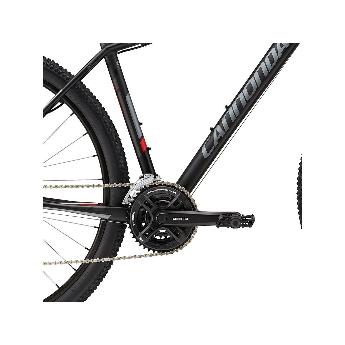 Cannondale Trail 27.5 6, jet black with charcoal cray, race red nearly black matte - Bild 3