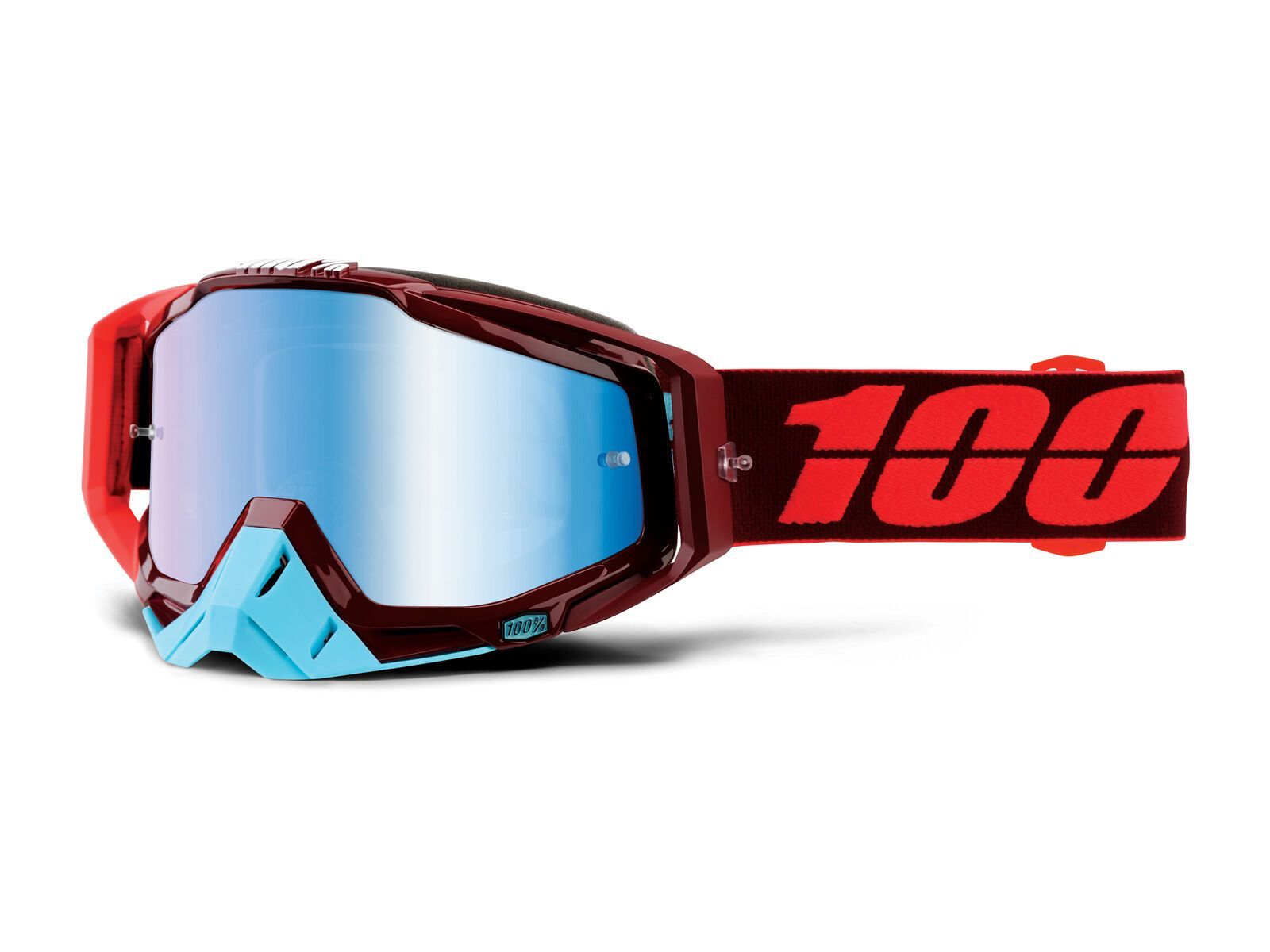 100% Racecraft inkl. Wechselscheibe, kikass/Lens: mirror blue, clear - Bild 1