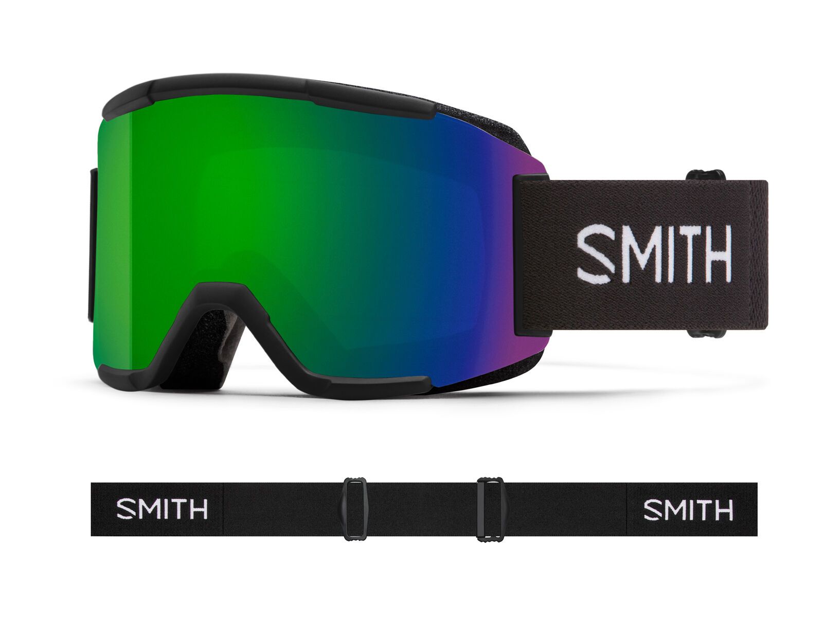 ***2. Wahl*** Smith Squad inkl. WS, black/Lens: cp sun green mir - Skibrille | Bild 2