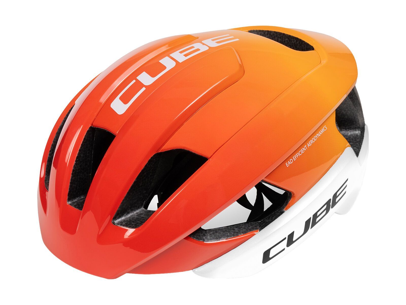 Cube Helm Heron Teamline, white'n'orange - Bild 1