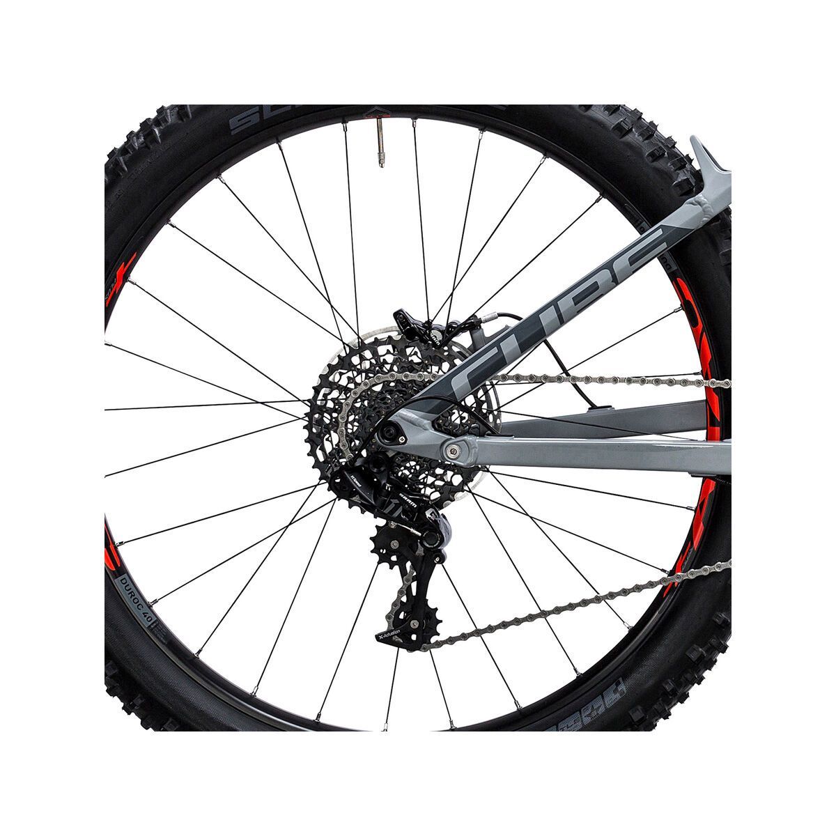 Cube Stereo 150 HPA Race 27.5+, grey´n´flashred - Bild 4