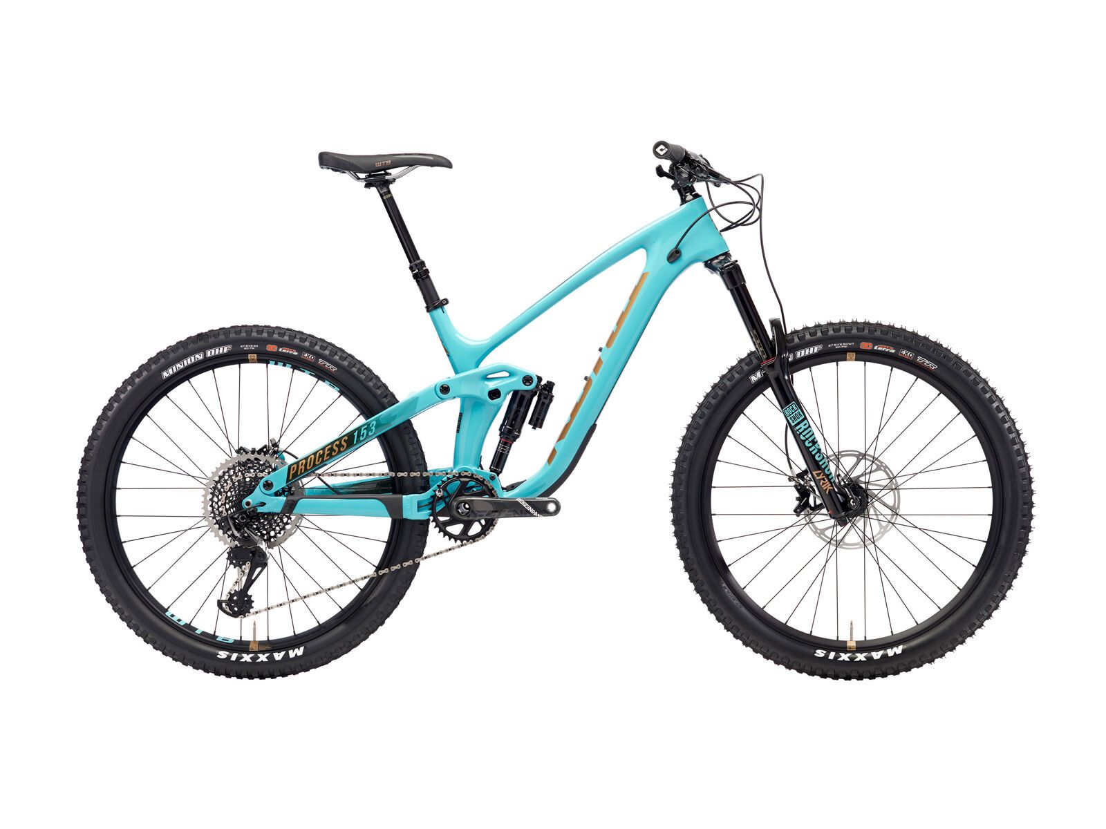 Kona Process 153 CR/DL 27.5, gloss aqua w/ copper & charcoal decals - Bild 1
