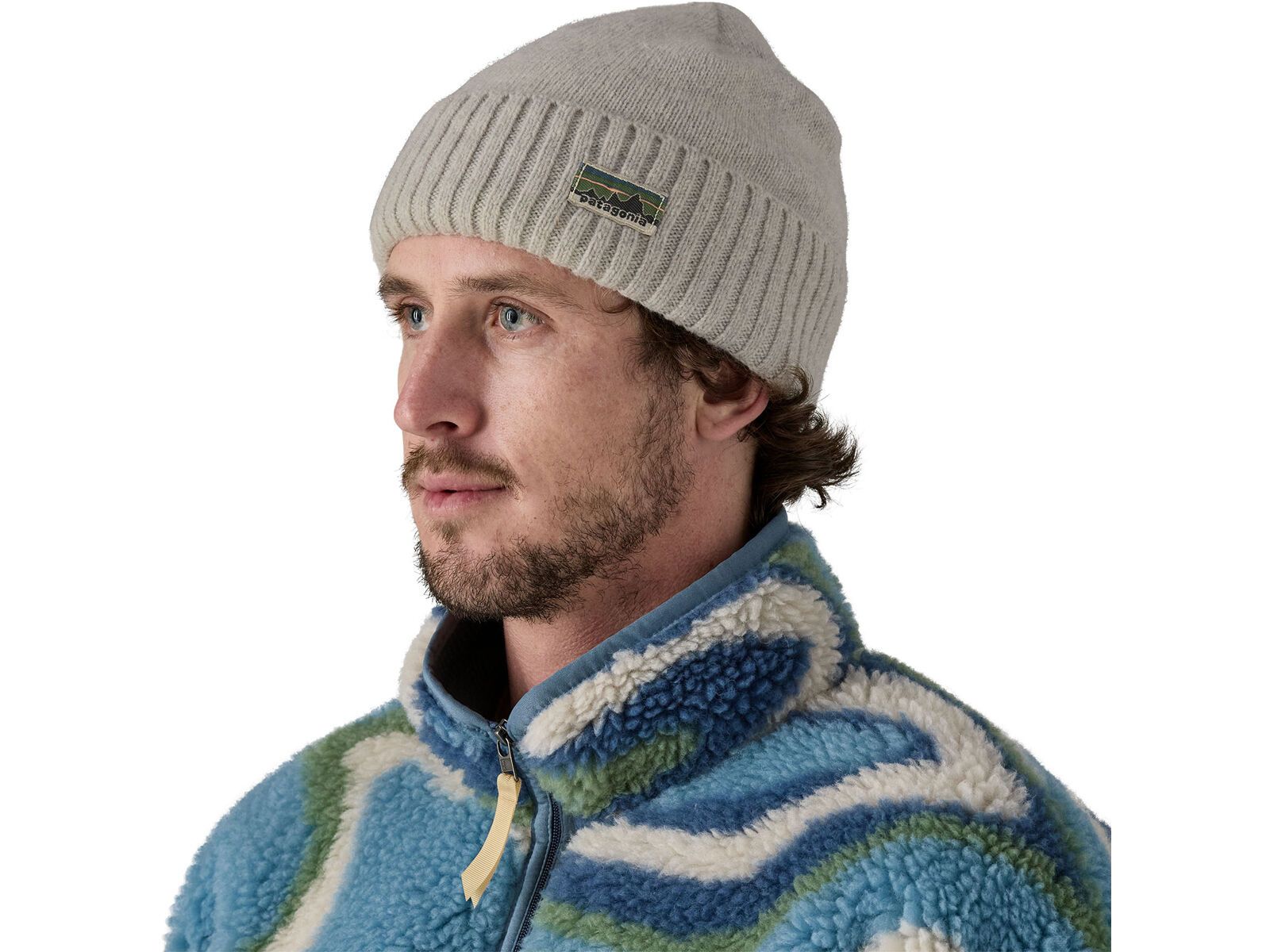 Patagonia Brodeo Beanie OG Legacy Label, crisp grey - Bild 2