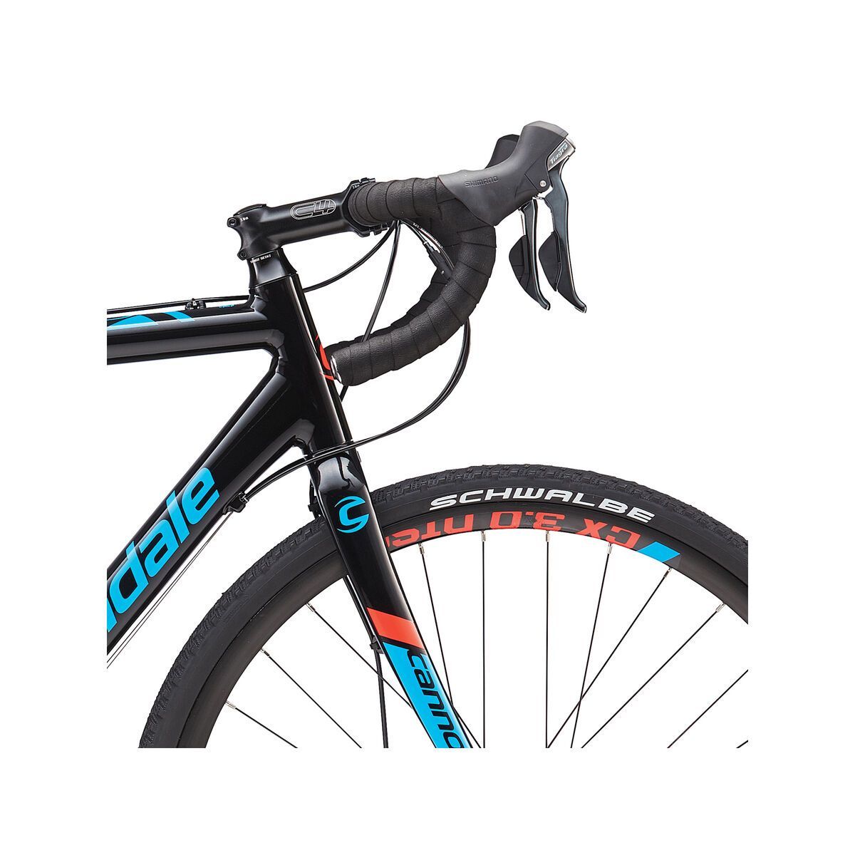 Cannondale CAADX Tiagra, jet black w/ ultra blue, acid red and nearly black, gloss - Bild 5