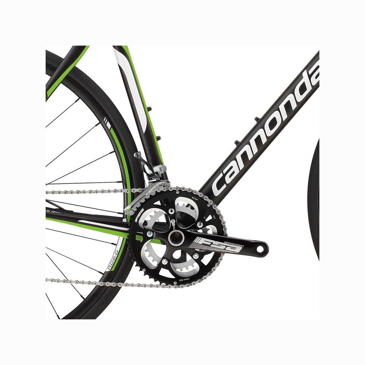 Cannondale Synapse Disc 3 Ultegra, black anodized with white/green matte - Bild 3