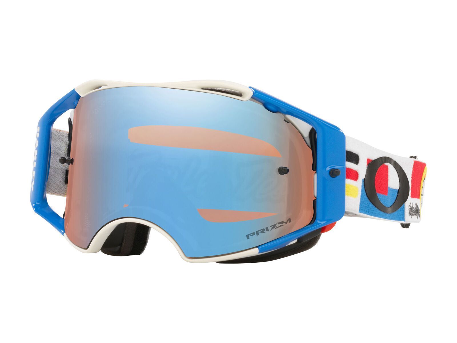 Oakley Airbrake MTB Troy Lee Designs - Prizm MX Sapphire Iridium, white dropin - Bild 1