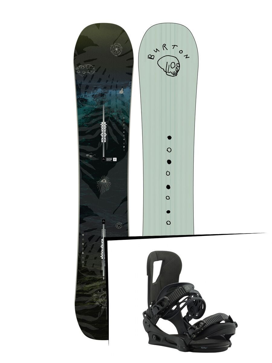Set: Burton Flight Attendant 2019 + Burton Cartel black matte - Bild 1