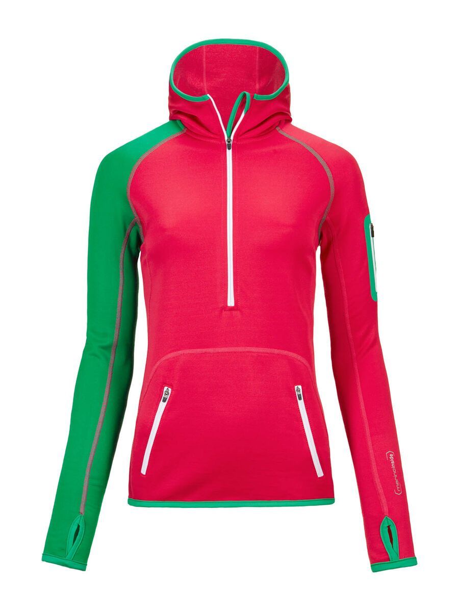 Ortovox Fleece Merino Zip Neck Hoody Women, very berry - Bild 1