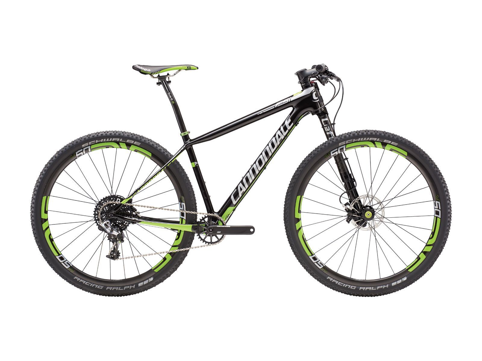 Cannondale F-SI Hi-Mod Team 29, jet black w/ berzerker green, silver, gloss - Bild 1