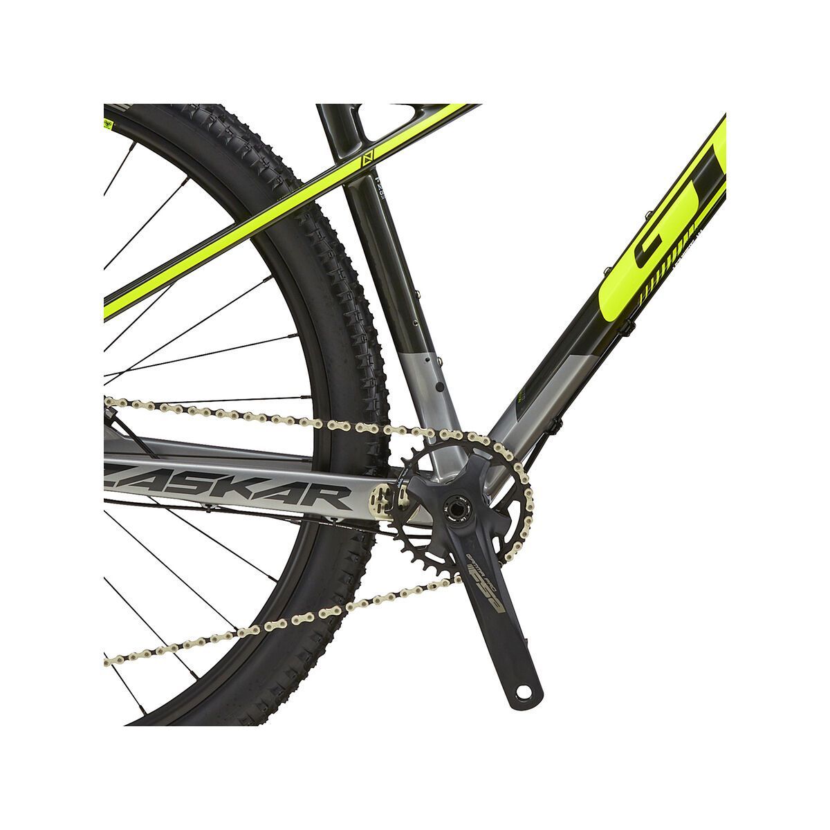 GT Zaskar Carbon Comp, gloss gun metal w/ silver & neon yellow - Bild 4