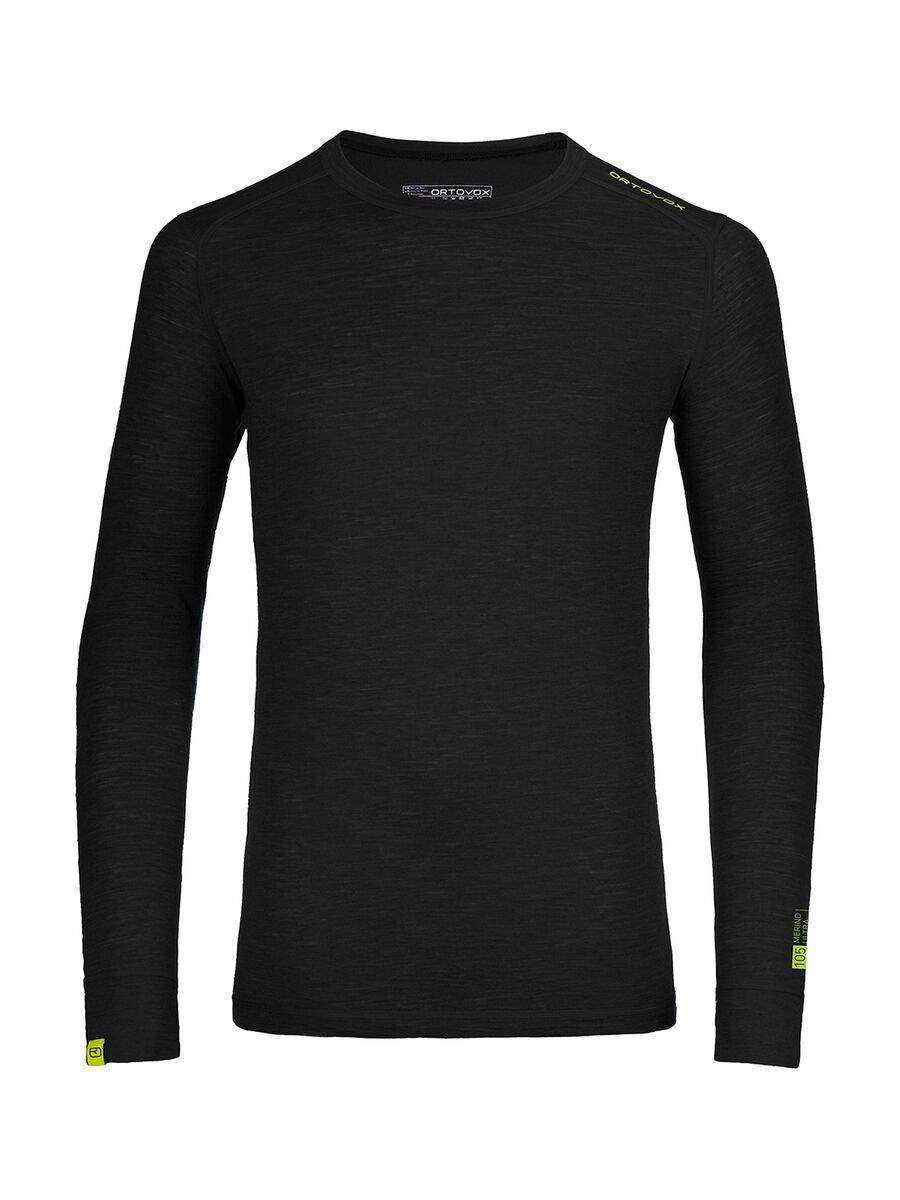 Ortovox 105 Merino Ultra Long Sleeve M, black raven - Bild 1
