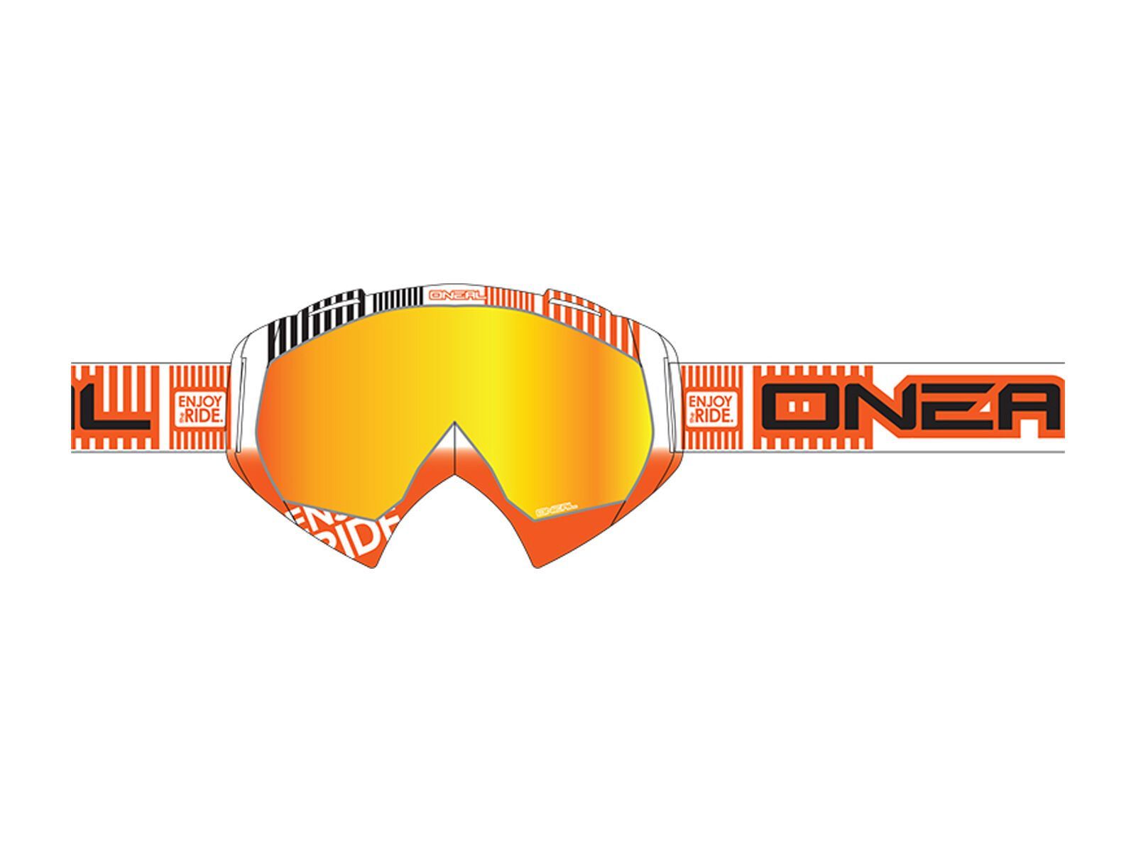 ONeal B-Flex ETR, white orange/lens: clear - Bild 1