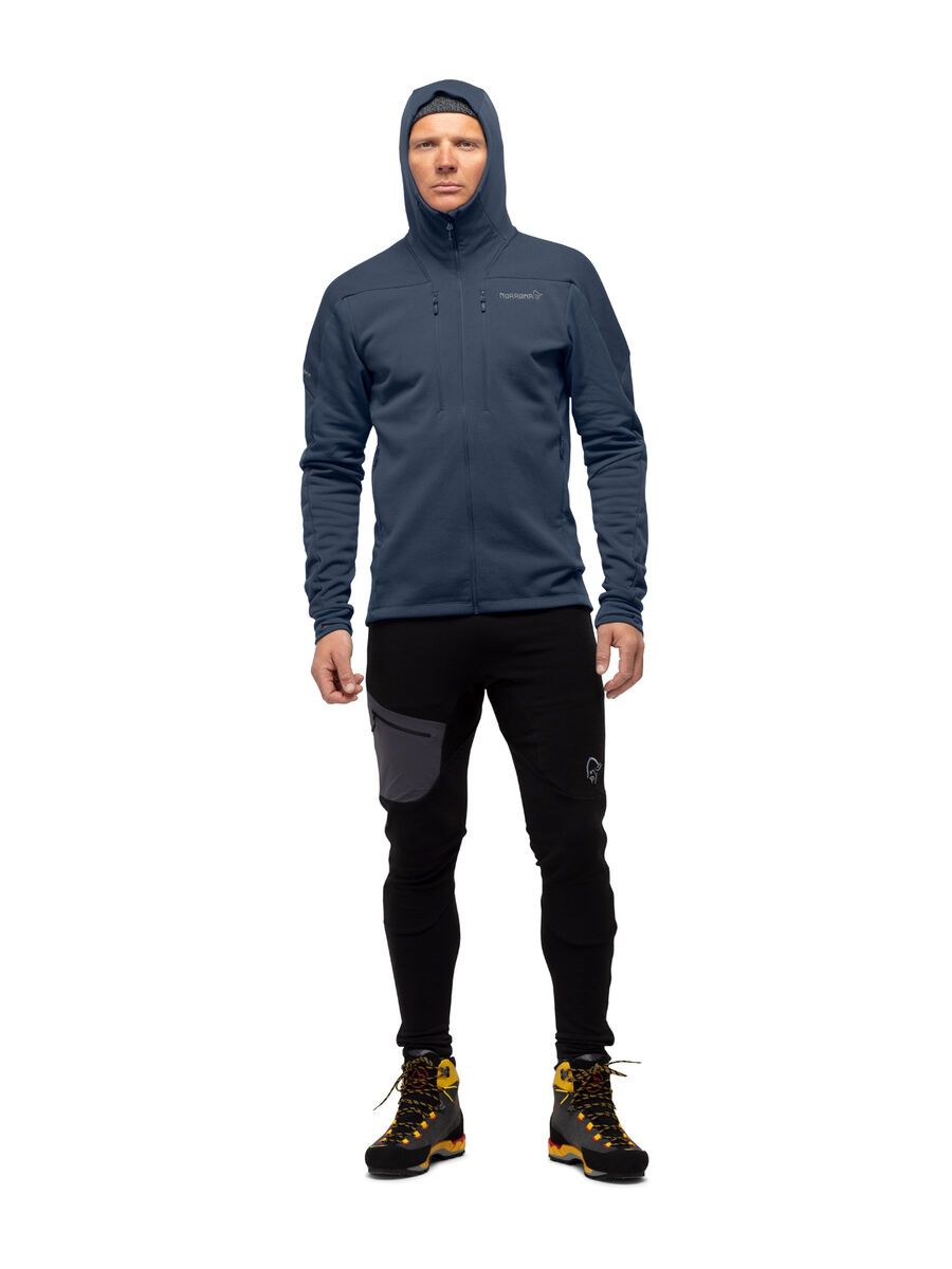Norrona trollveggen Powerstretch Pro Zip Hood M's, indigo night - Bild 4