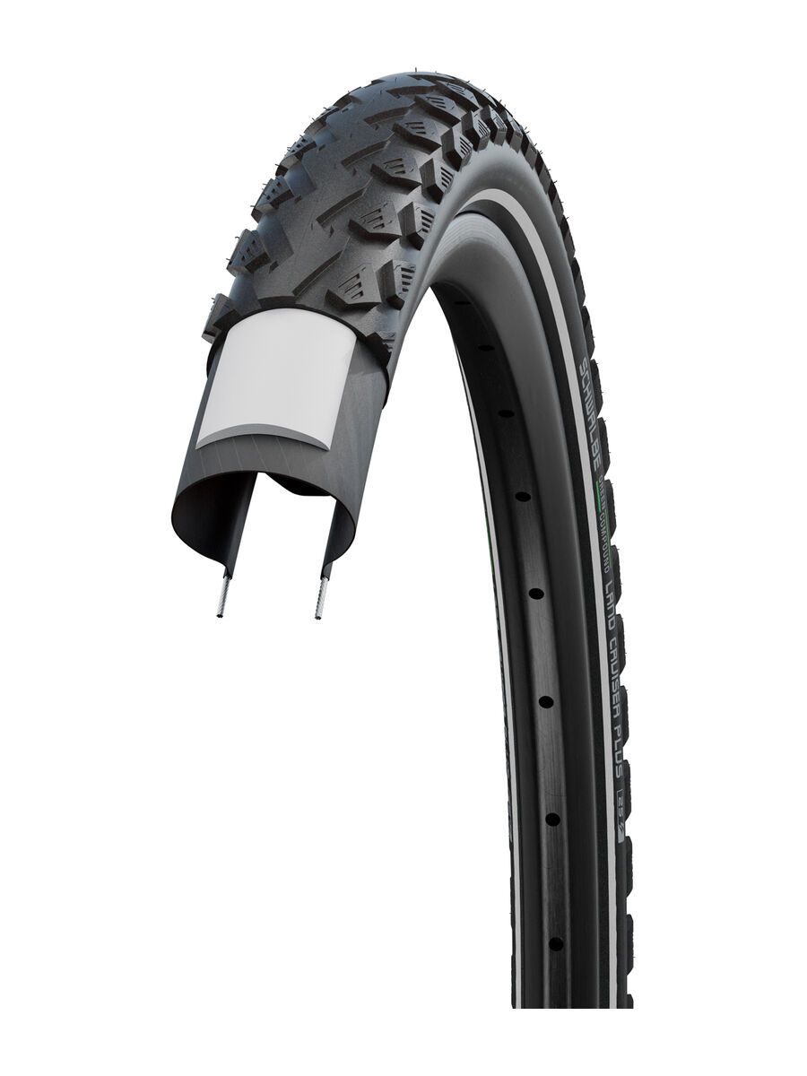 Schwalbe Land Cruiser Plus Active Green PunctureGuard - 28 Zoll, black-reflex - Bild 2