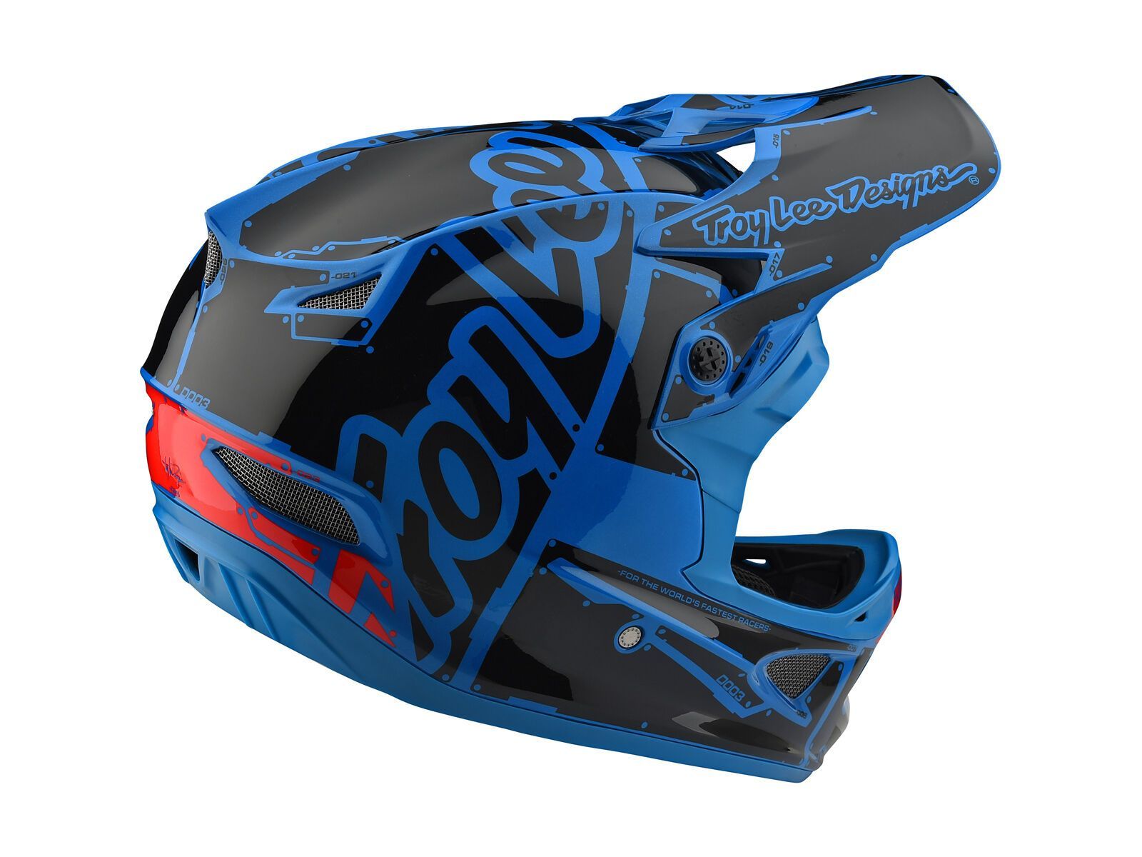 TroyLee Designs D3 Fiberlite Helmet Factory, ocean - Bild 5