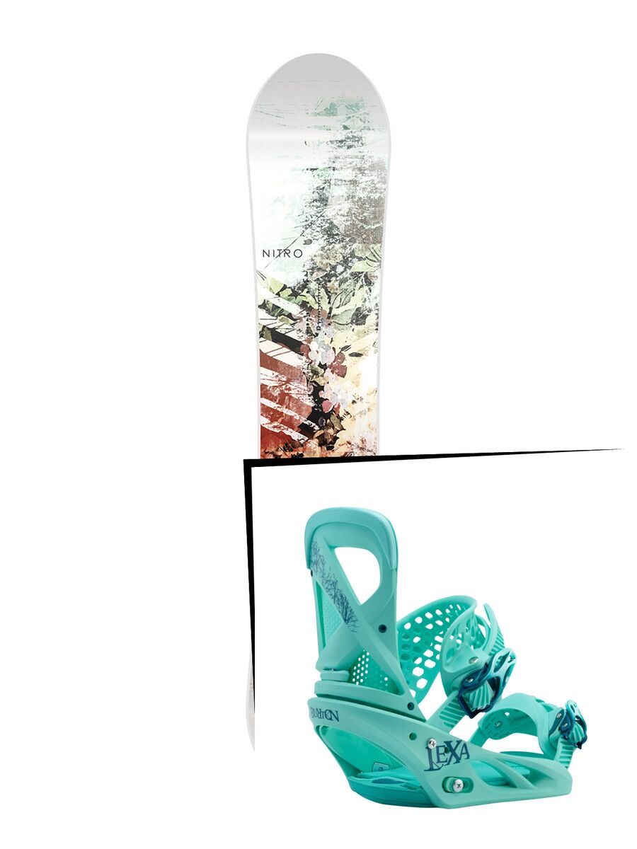 Set: Nitro Lectra 2017 + Burton Lexa 2017, the teal deal - Snowboardset - Bild 1