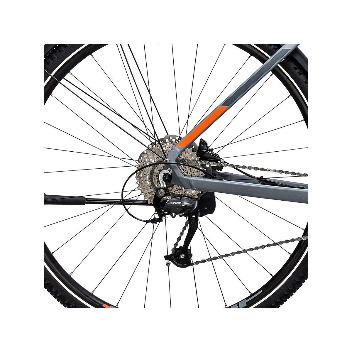 Cube Cross Hybrid ONE Allroad 400 Trapeze, grey´n´orange - Bild 4