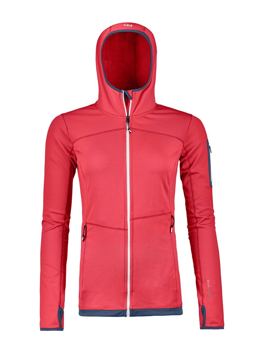 Ortovox Merino Fleece Light Hoody W, hot coral - Bild 1