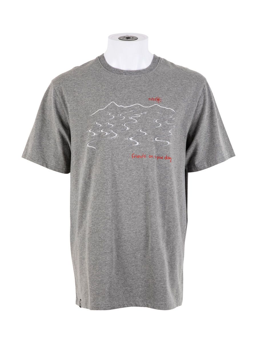 Nitro Friends On A Pow Day Tee, dark grey heather - Bild 1