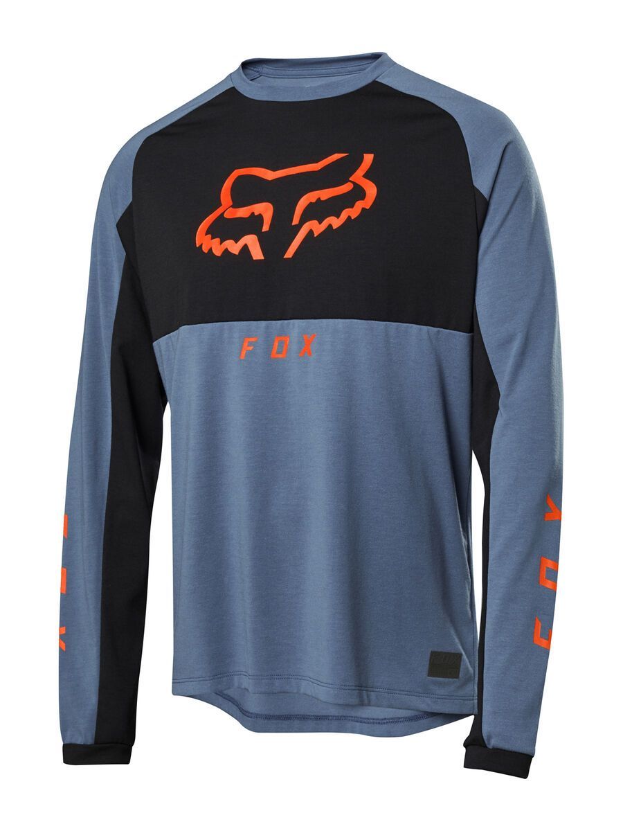 Fox Ranger Drirelease Mid LS Jersey, blue steel - Bild 1