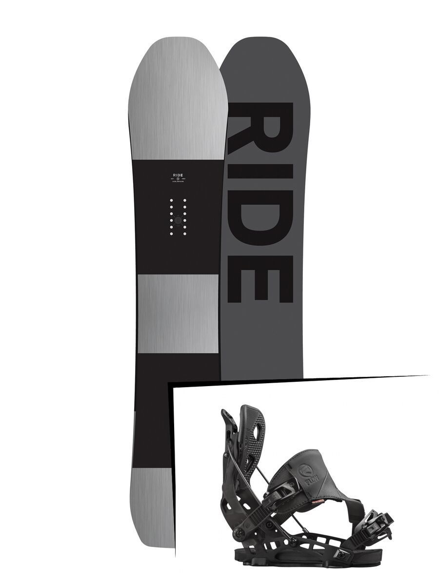 Set: Ride Timeless 2017 + Flow NX2 Hybrid 2016, black - Snowboardset - Bild 1