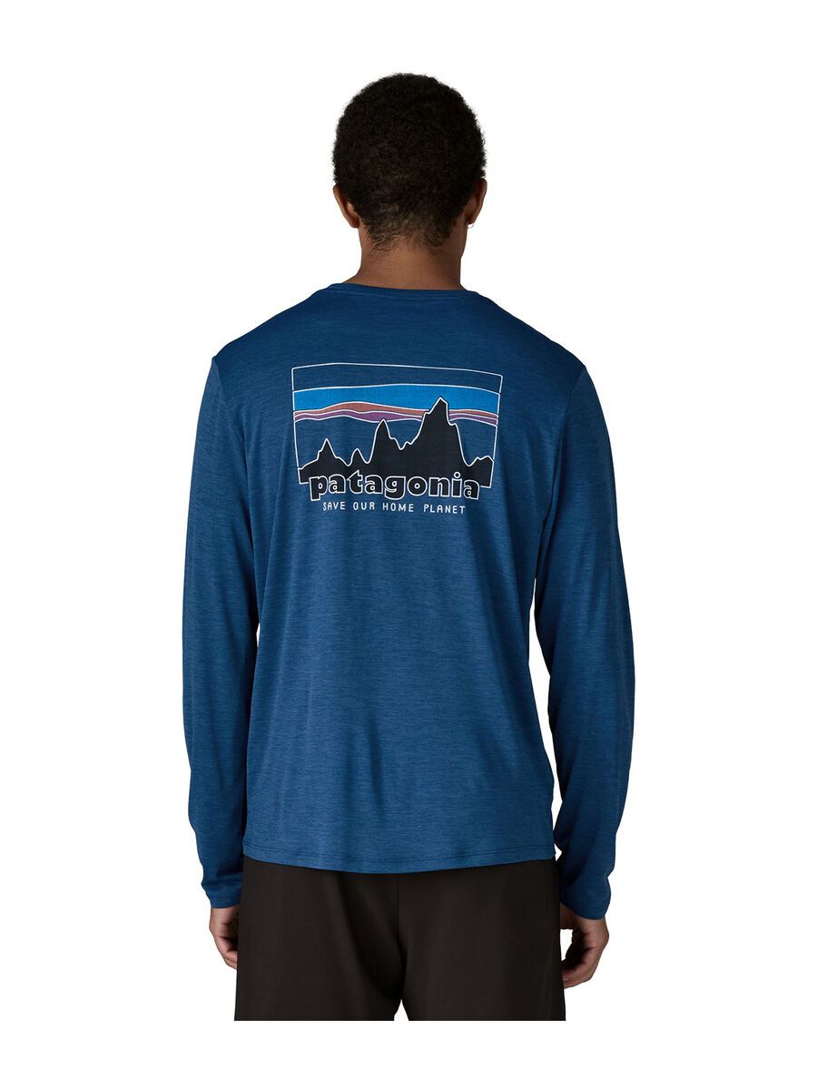 Patagonia Men's Long-Sleeved Cap Cool Daily Shirt - '73 Skyline, clement blue/light clement blue x-dye - Bild 5