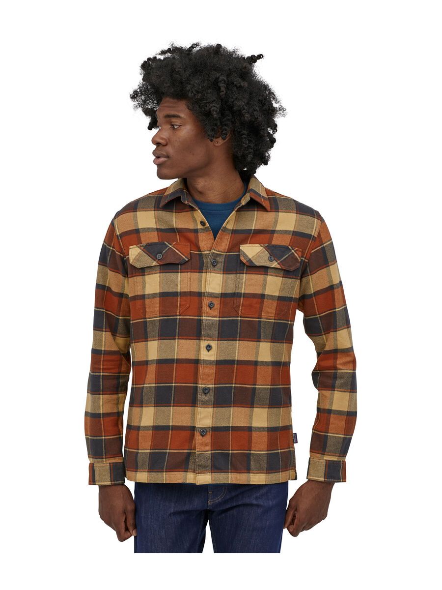Patagonia Men's Long-Sleeved Fjord Flannel Shirt, plots: burnished red - Bild 2