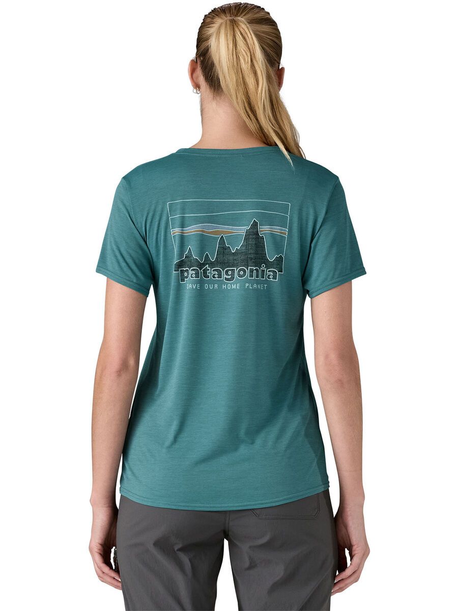 Patagonia Women's Capilene Cool Daily Graphic Shirt '73 Skyline, wetland blue x-dye - Bild 3