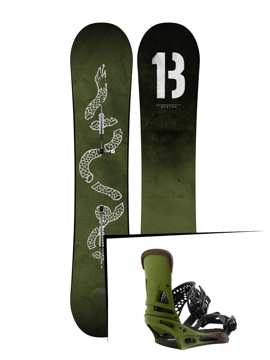 Set: Burton Descendant Wide 2019 + Burton Malavita camp on green - Bild 1