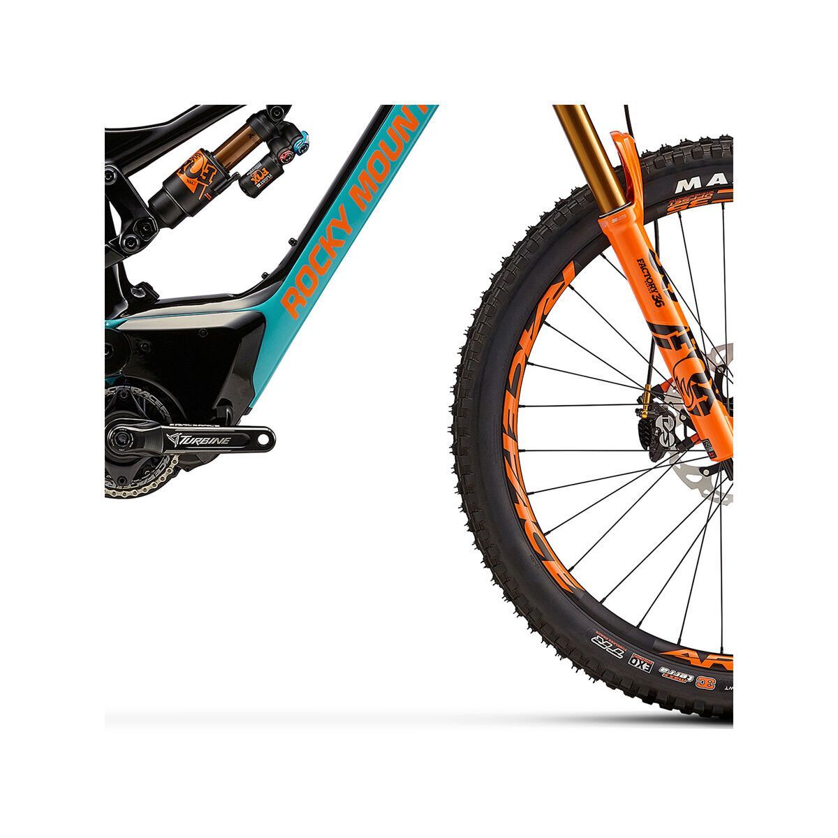 Rocky Mountain Altitude Powerplay Carbon 90 Rally Edition, billy ocean/black in black/fox racing orange - Bild 5