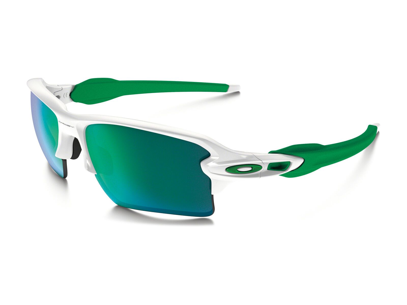 Oakley Flak 2.0 Team Colors, polished white/Lens: jade iridium - Bild 1