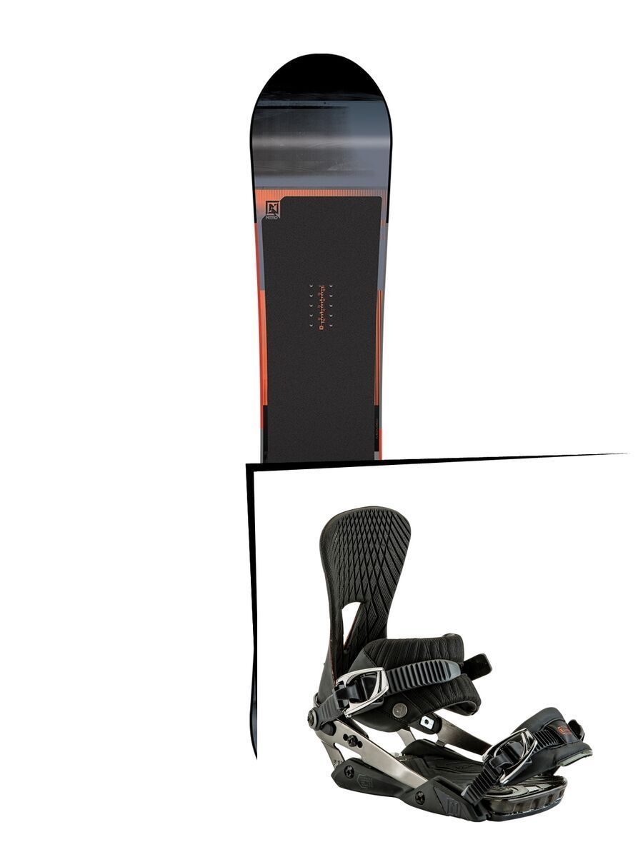 Set: Nitro Team 2017 + Nitro Machine 2017, black - Snowboardset - Bild 1