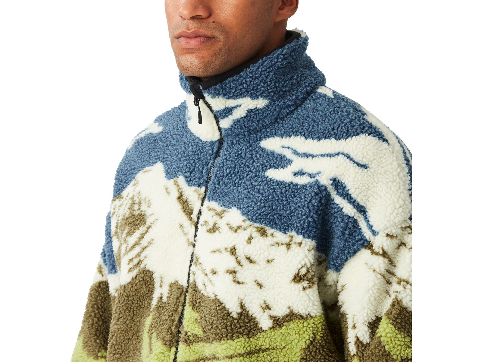 Picture Hafdals Zip Fleece, cloudy landsc sherpa m - Bild 8