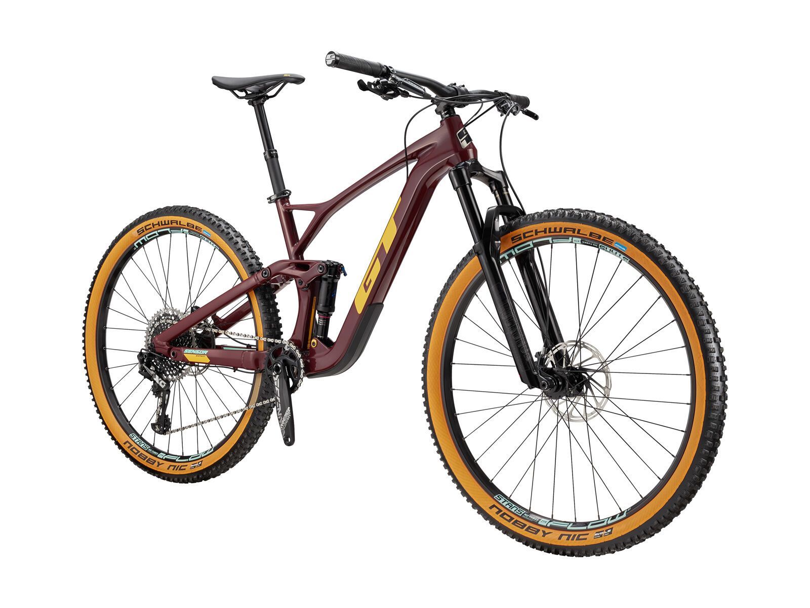 GT Sensor Carbon Expert, wine red w/ gumwall and glacier mint - Bild 3