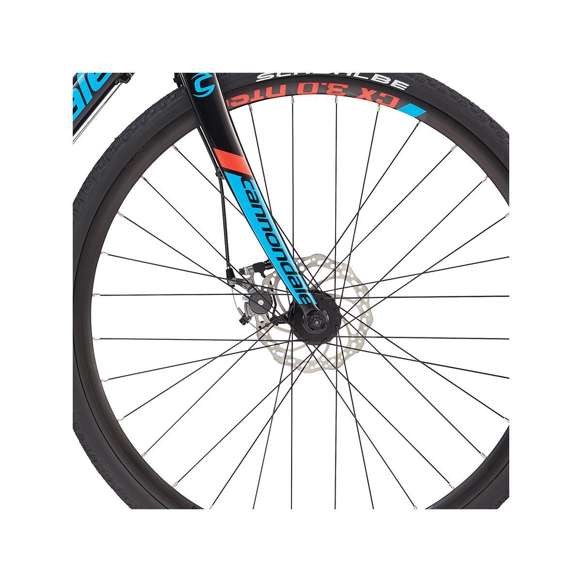 Cannondale CAADX Tiagra, jet black w/ ultra blue, acid red and nearly black, gloss - Bild 2