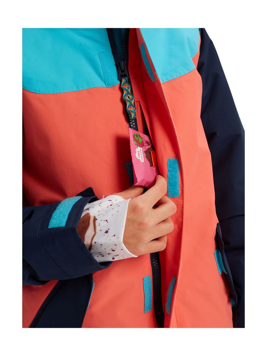 Burton Girls' Elodie Jacket, curacao/dress blue/gregoria peach - Bild 8