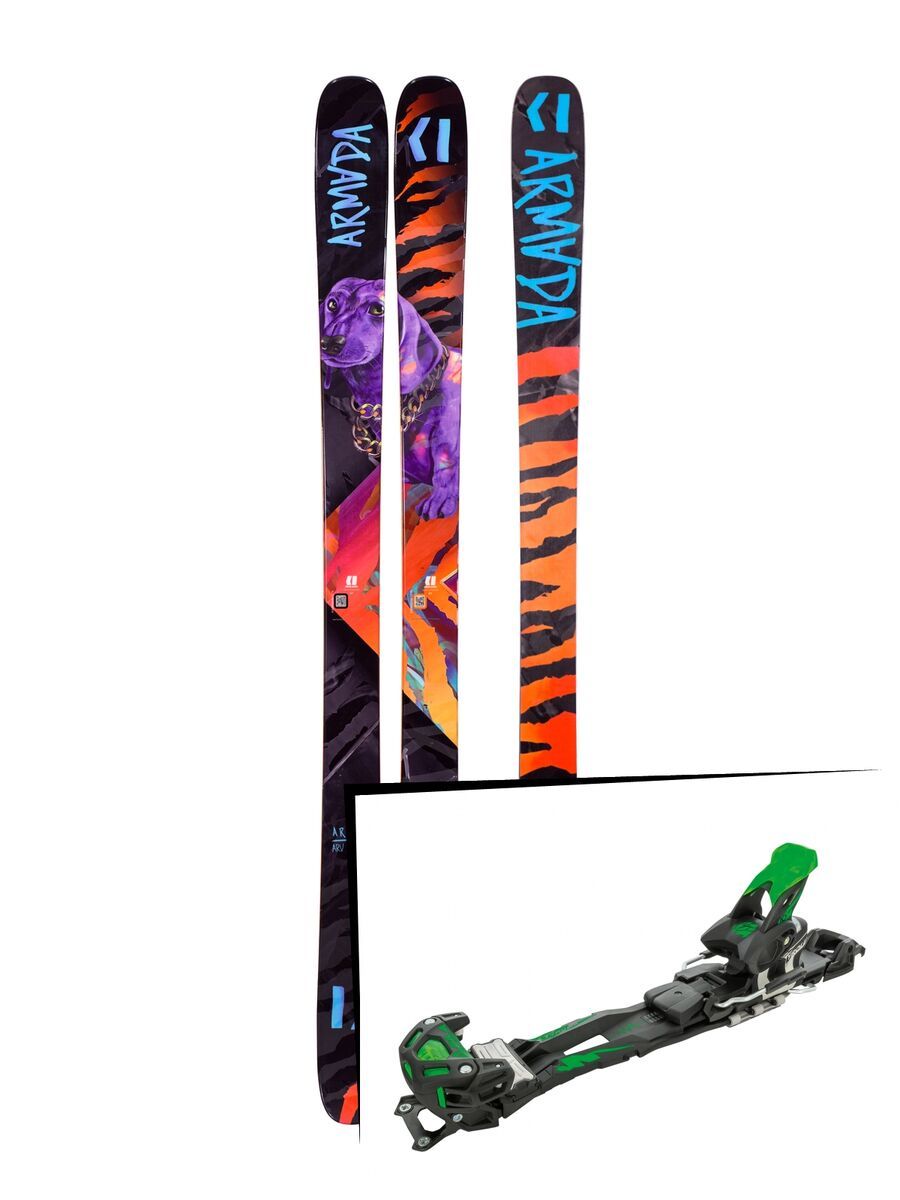 Set: Armada Arv 96 2019 + Tyrolia Adrenalin 16 solid black flash green - Bild 1