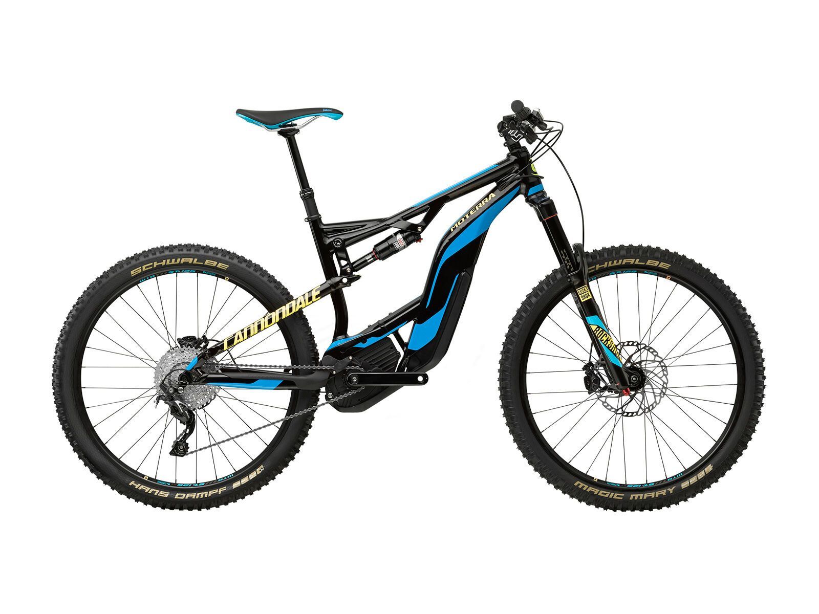Cannondale Moterra LT 2, jet black w/ ultra blue and neon spring, gloss - BLU - Bild 1