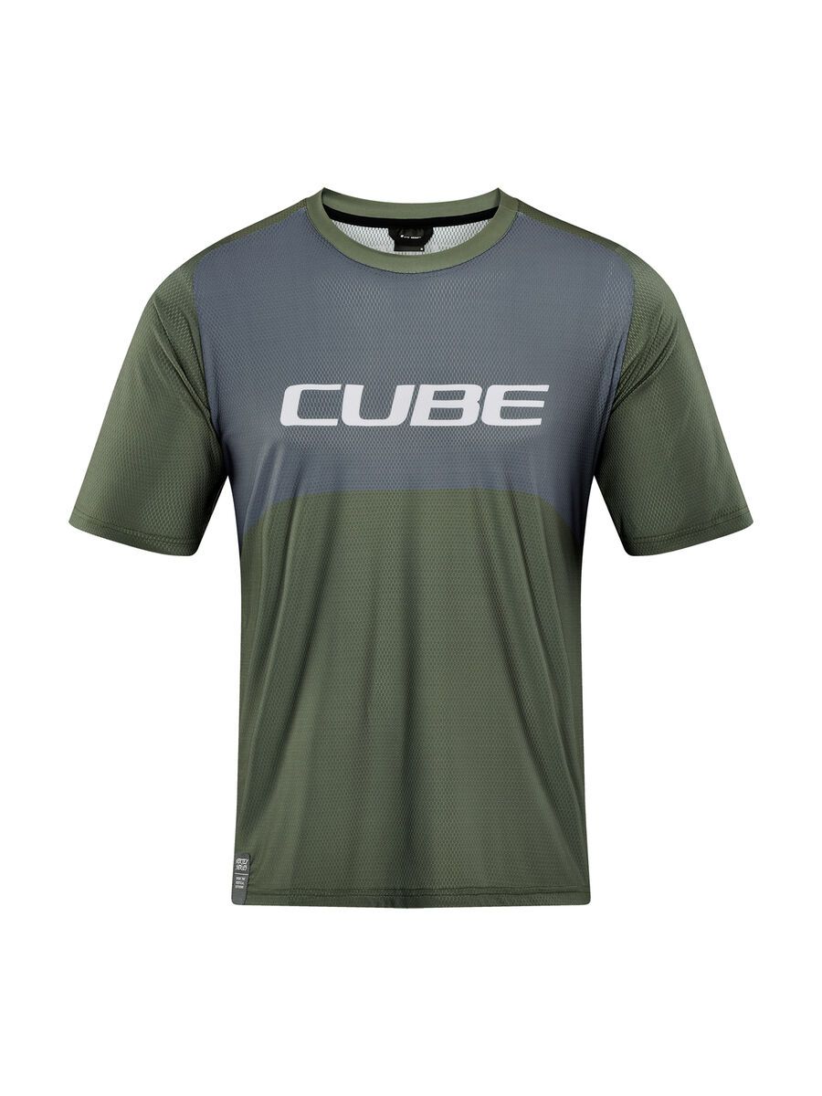Cube Vertex Rundhalstrikot TM kurzarm, olive´n´grey - Bild 1
