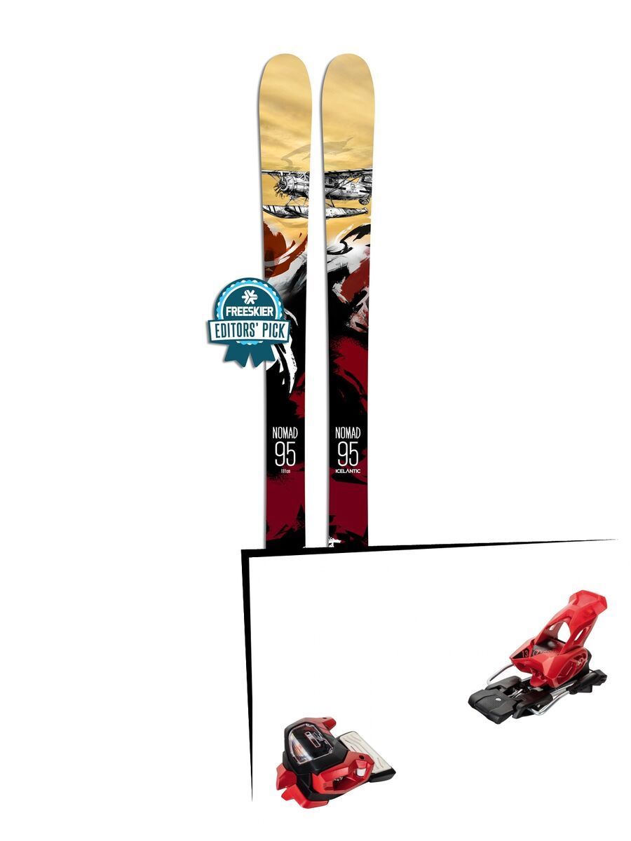 Set: Icelantic Nomad 95 2018 + Tyrolia Attack² 13 GW red - Bild 1