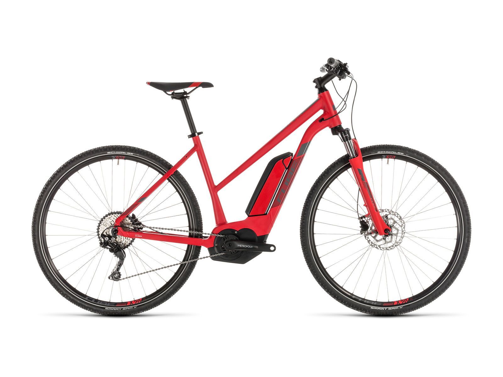 Cube Cross Hybrid Pro 400 Trapeze, red´n´grey - Bild 1