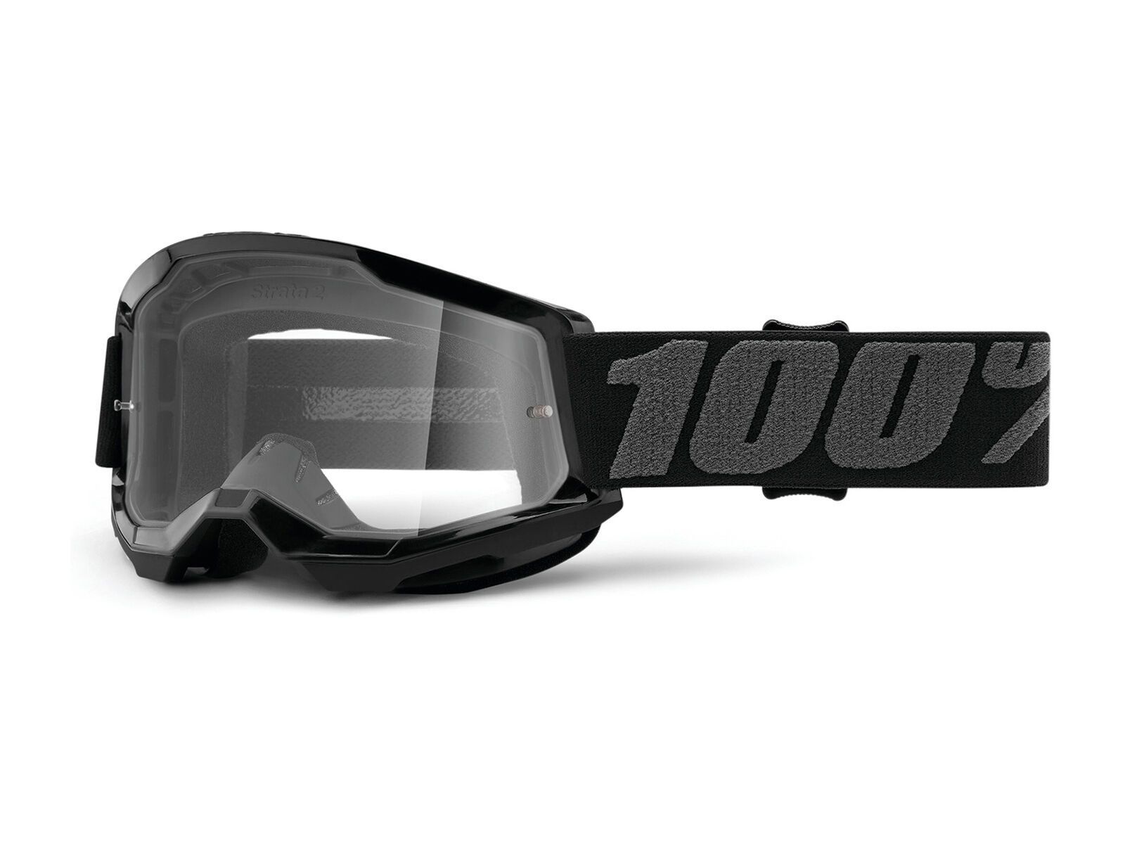 100% Strata 2 Junior Goggle - Clear, black - Bild 1
