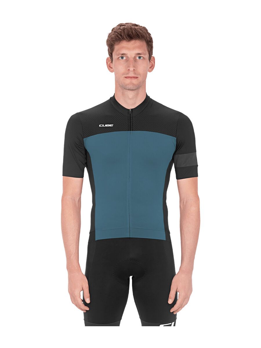 Cube Blackline Trikot kurzarm, black´n´smoke blue - Bild 2