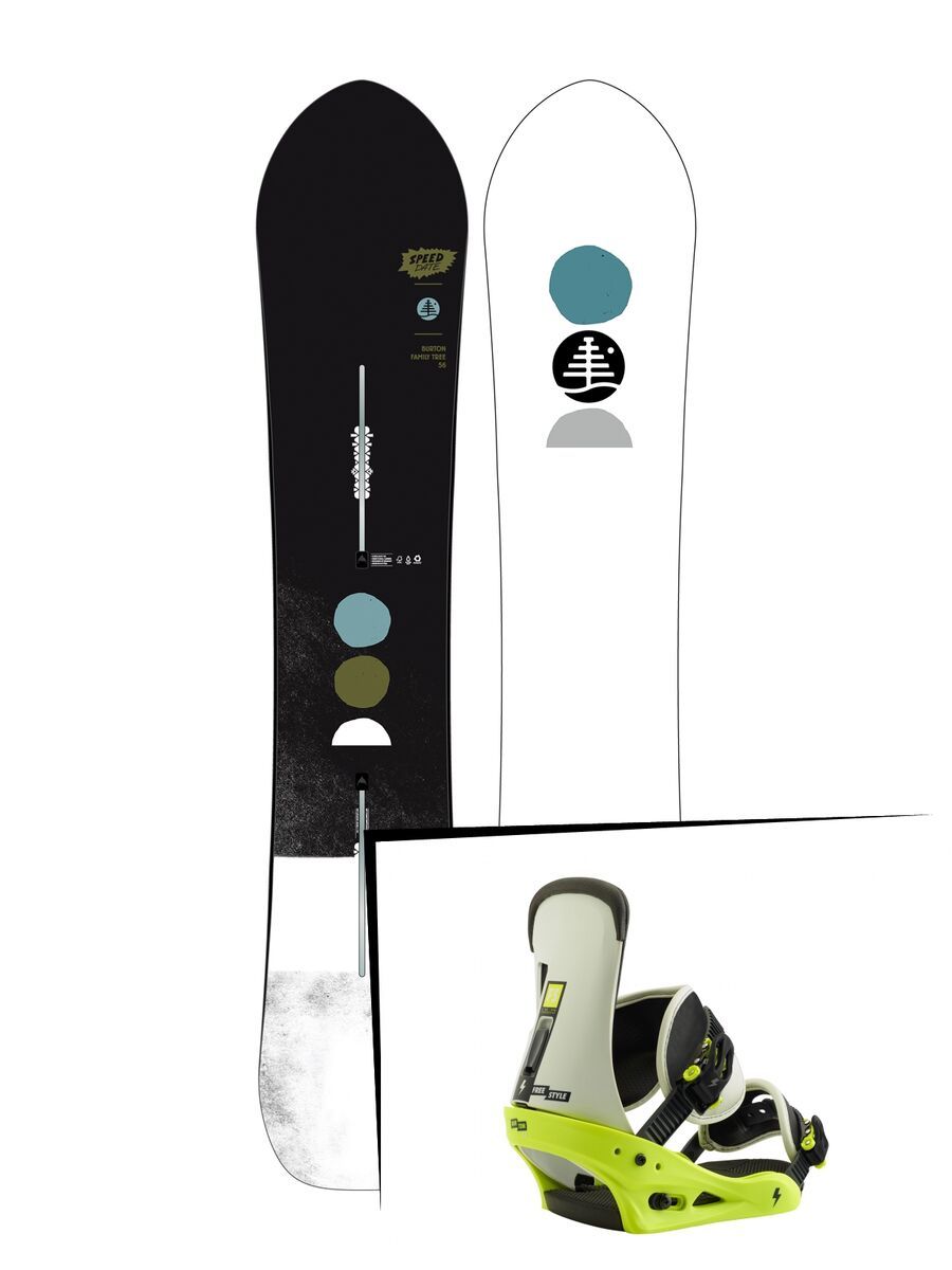 Set: Burton Family Tree Speed Date 2019 + Burton Freestyle mtn dude green - Bild 1