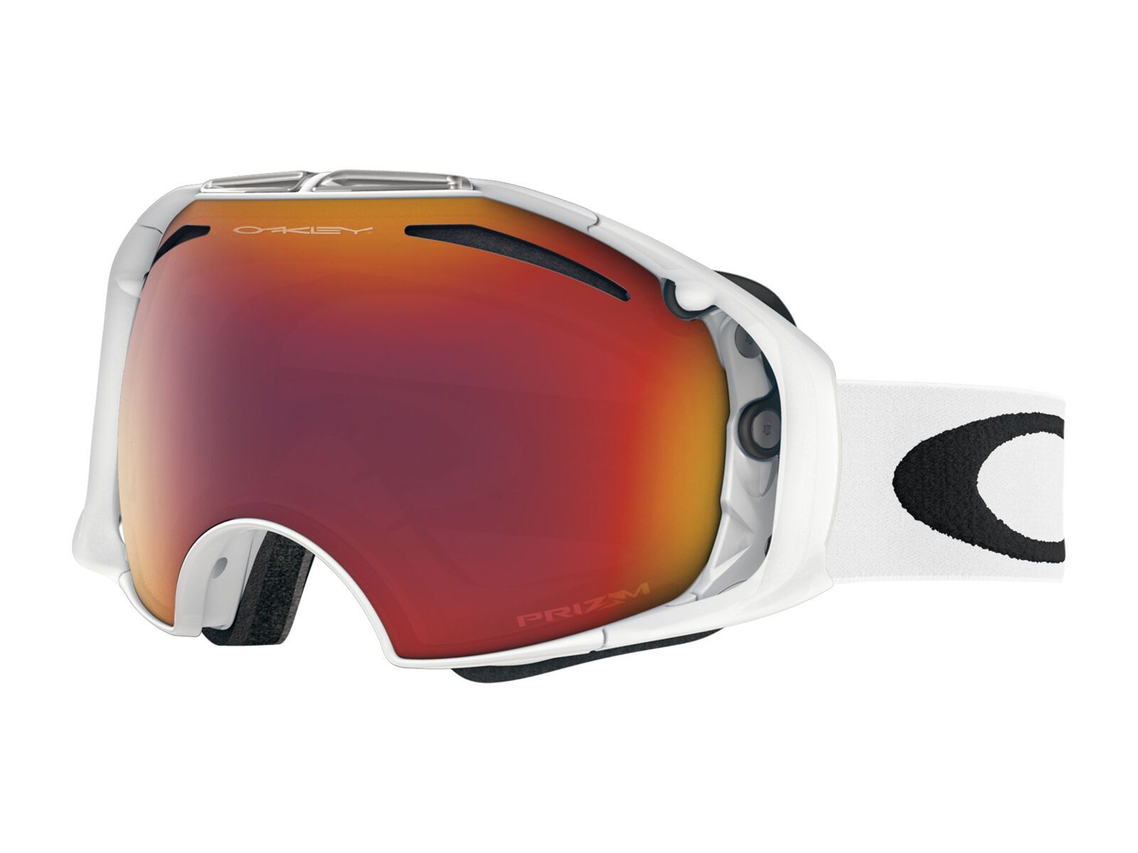 Oakley Airbrake Prizm inkl. Wechselscheibe, polished white/Lens: prizm torch iridium - Bild 1