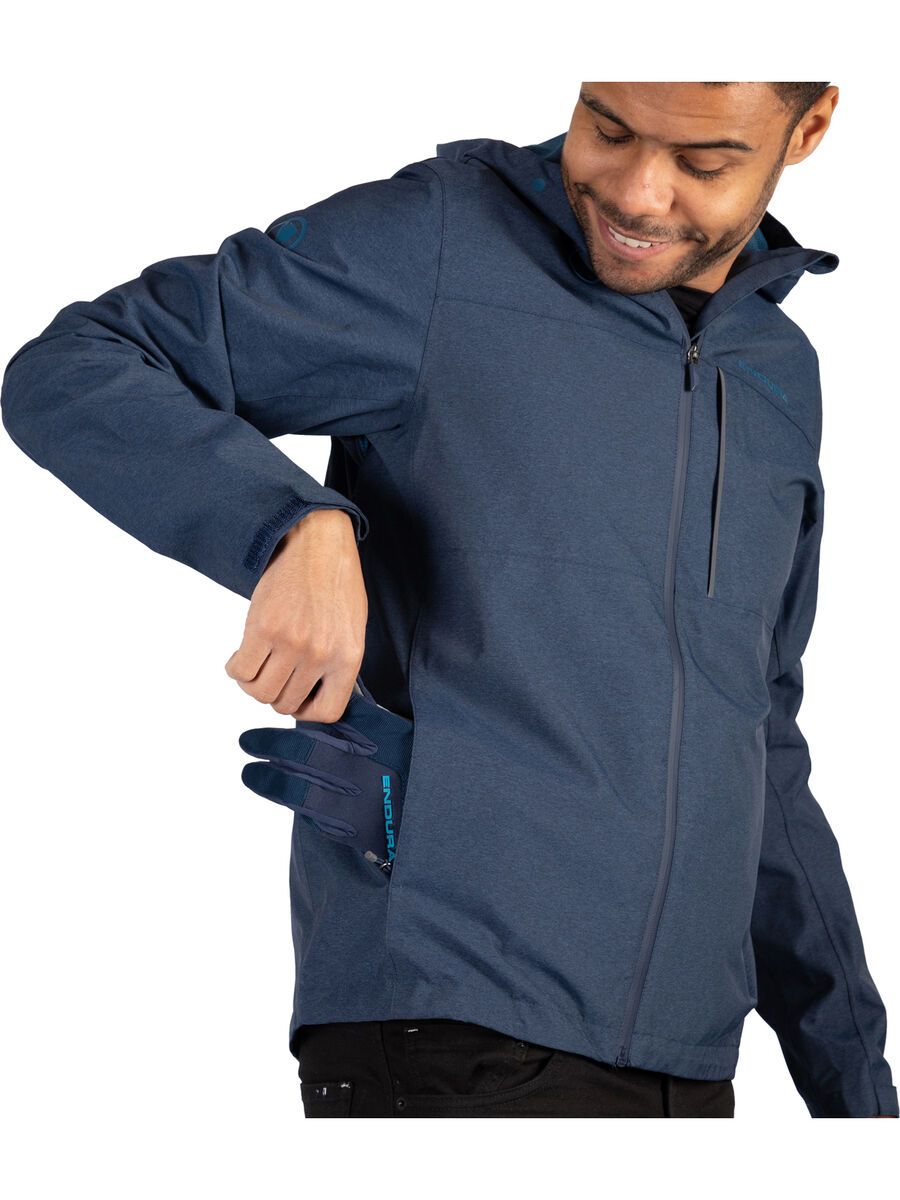Endura Hummvee Wasserdichte Kapuzenjacke, ink blue - Bild 3