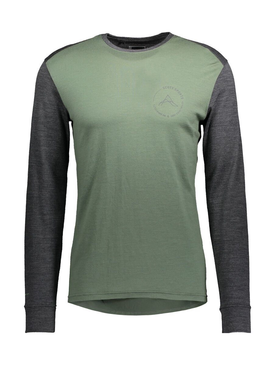 Scott Defined Merino L/SL Men's Shirt, frost green/dark grey melange - Bild 1